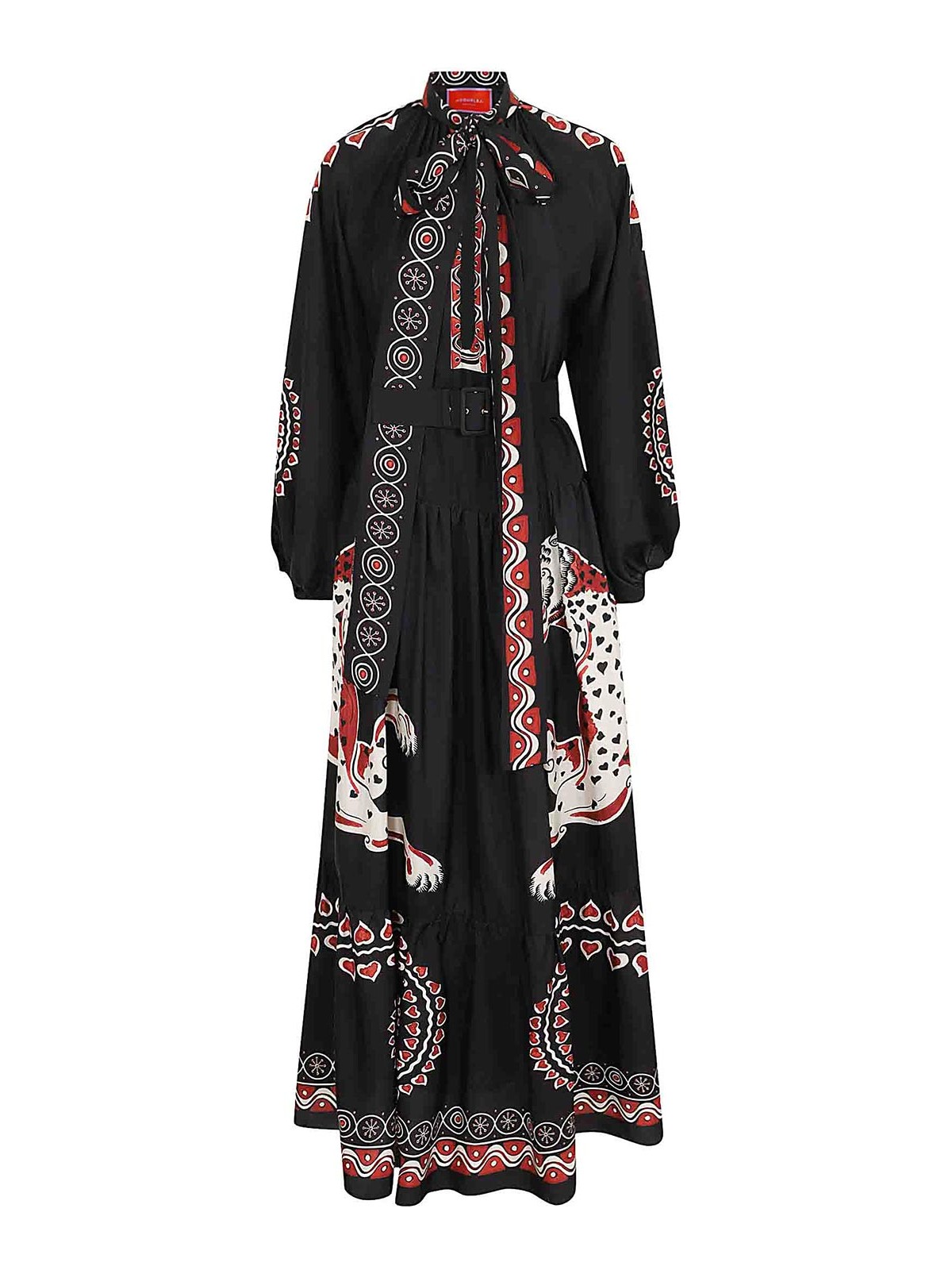 Athena animal-print silk dress - Black
