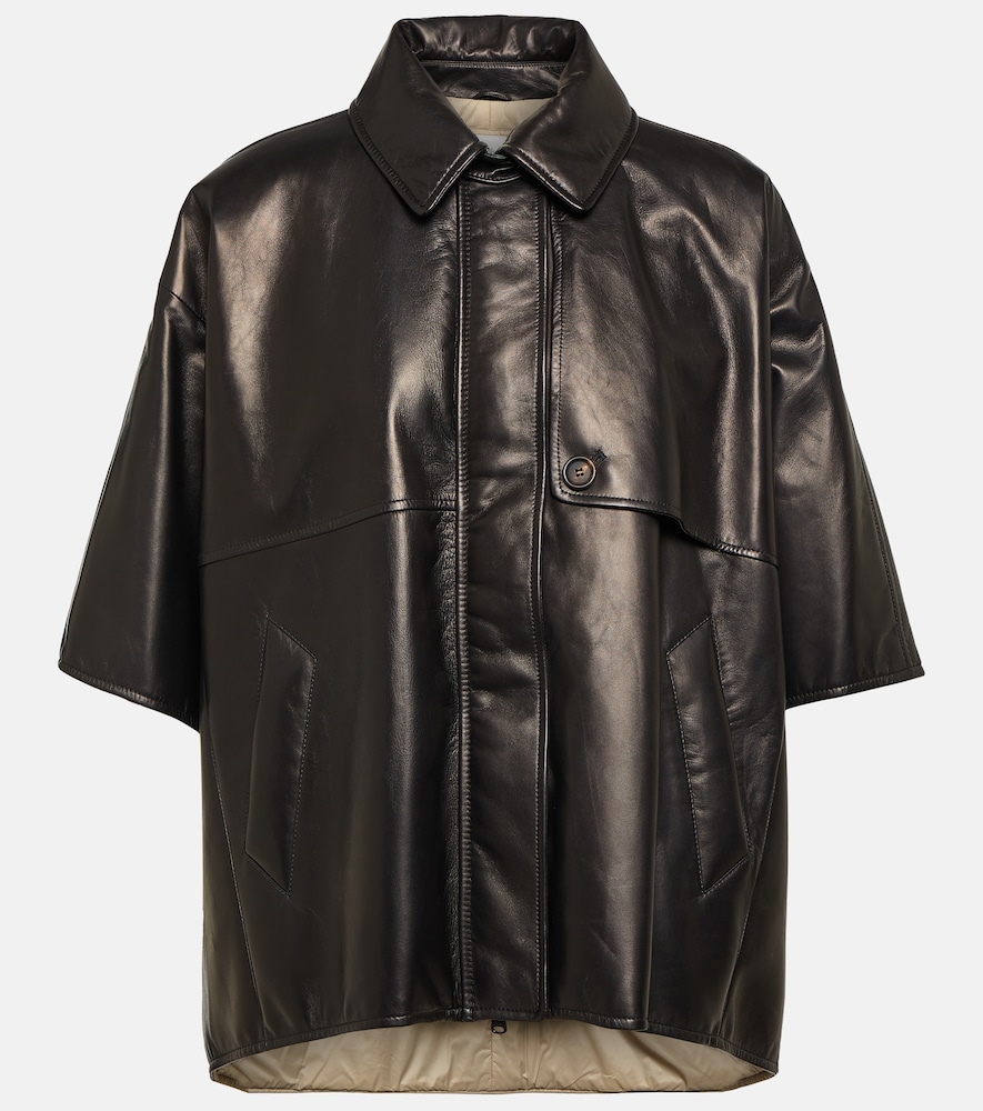 Leather overshirt