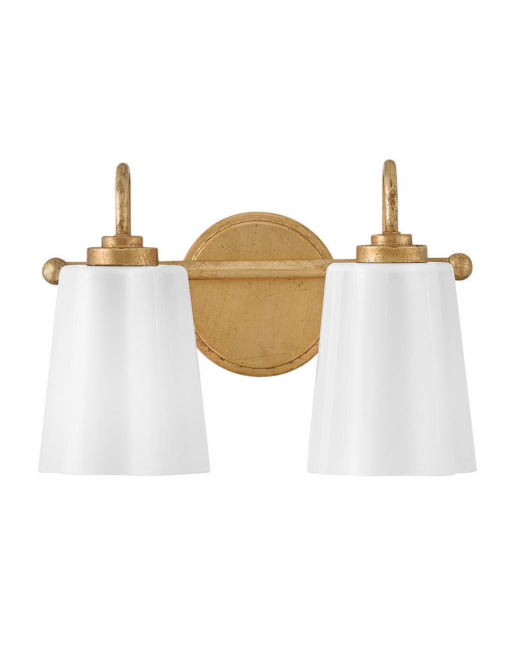 Distressed Brass LED Bathroom Vanity Light from the Honey Collection