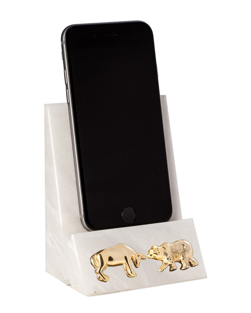 White Marble Desktop Phone/ Tablet Cradle