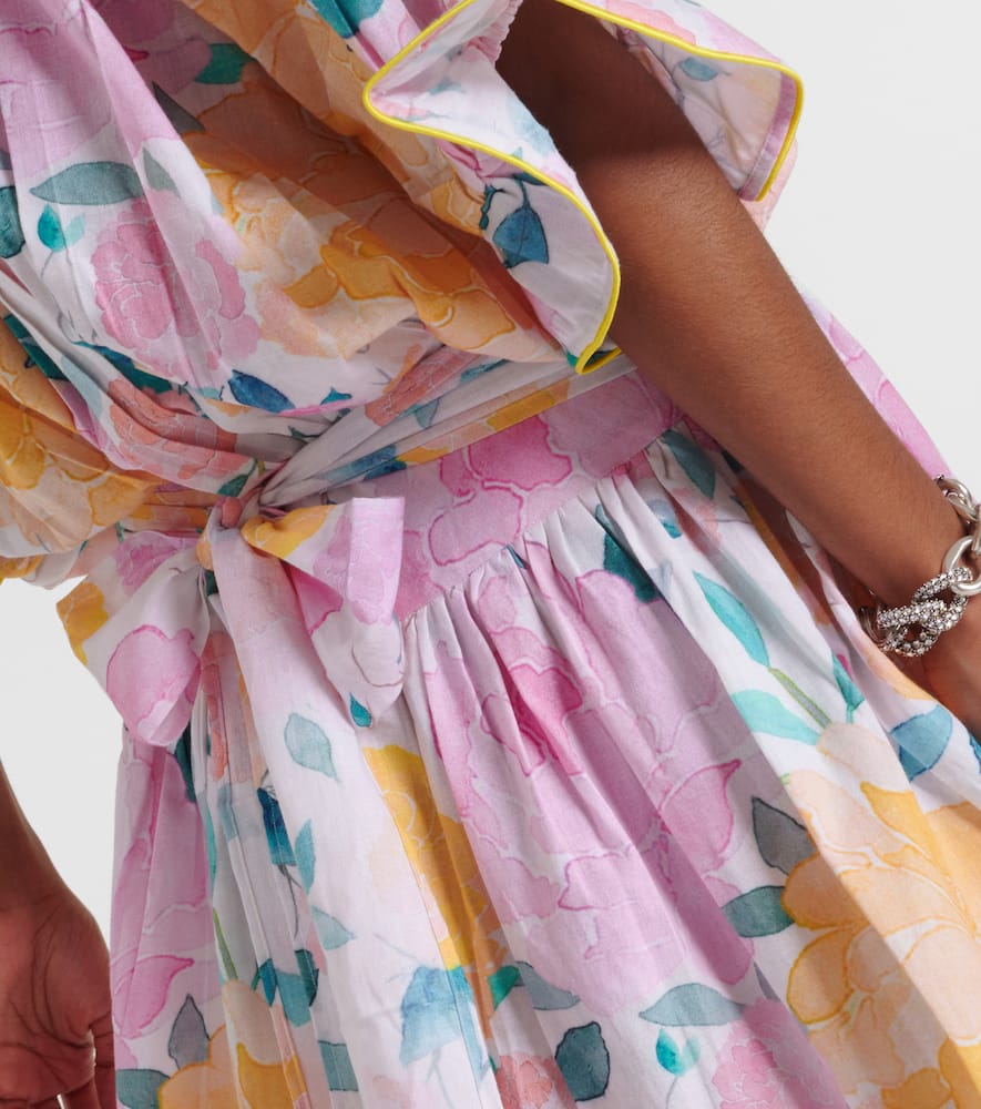 Juliet Dunn Floral cotton and linen minidress