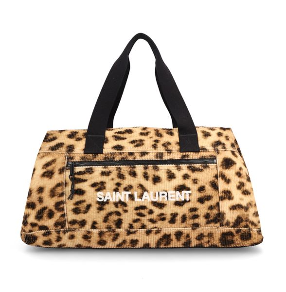 Saint Laurent Nuxx Leopard Print Duffle Bag