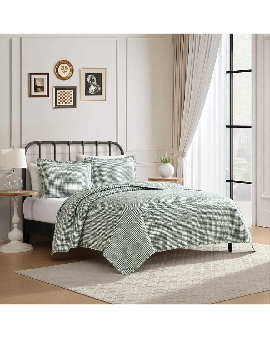 200 Thread Count Gracie's Gingham Cotton Quilt Set
