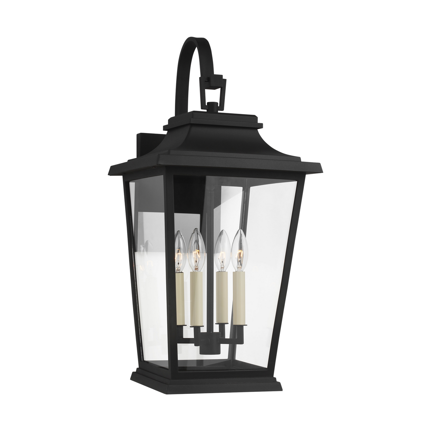 Visual Comfort Studio Warren 4-Light Outdoor Wall Light in Textured Black by Sean Lavin