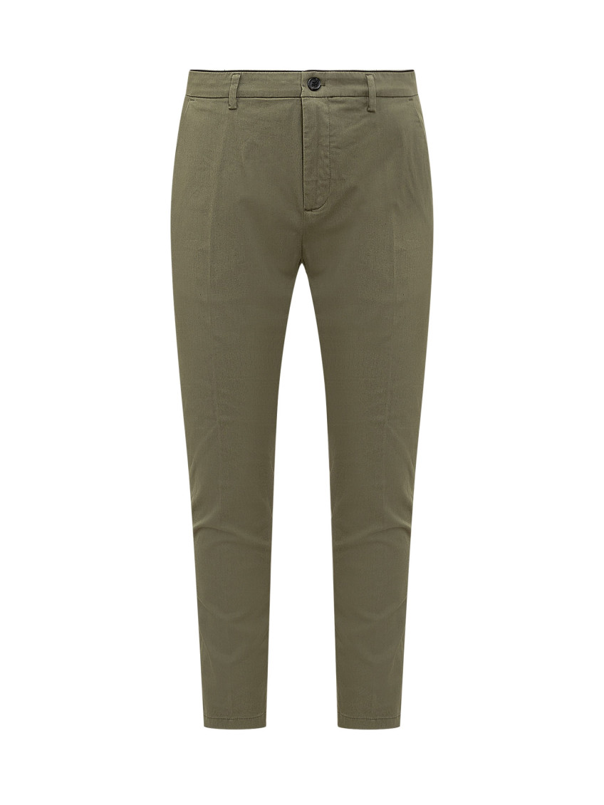 Green Slim Chino Trousers
