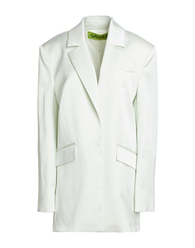 Woman Blazer Ivory Size 4 Viscose, Virgin Wool, Elastane