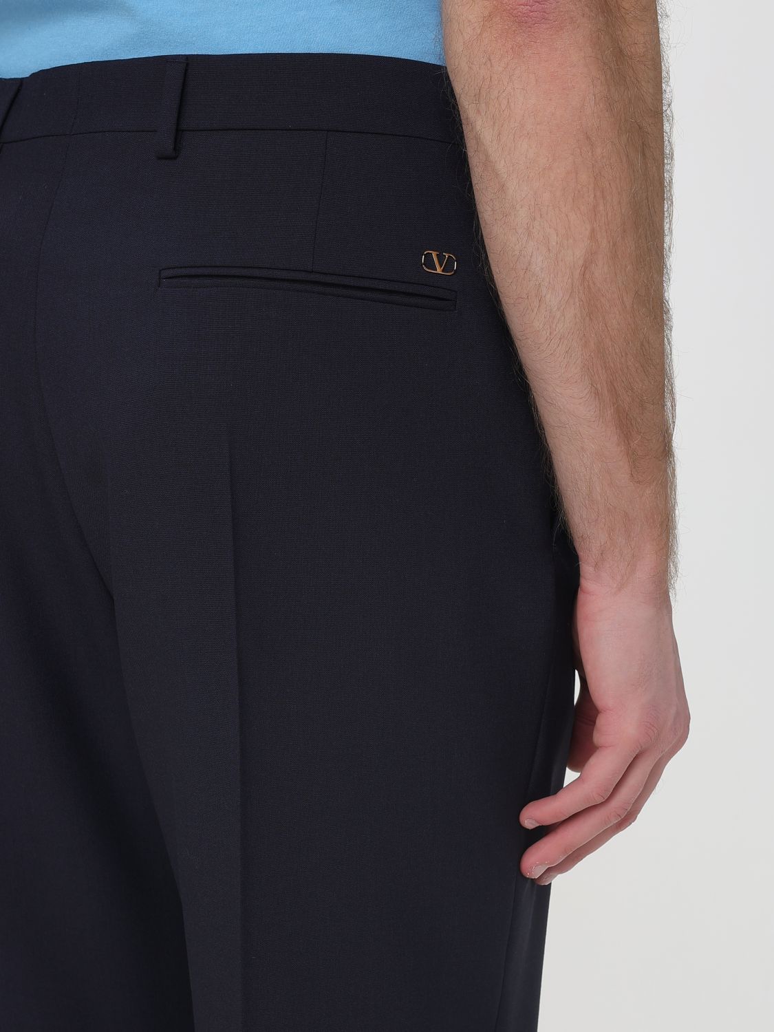Pants Men color Blue