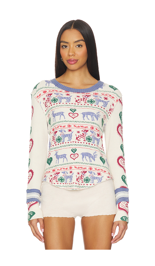 Free People x We The Free Blissful Layering Tee In Snowdrop Combo in Ivory. - XS also in L, M