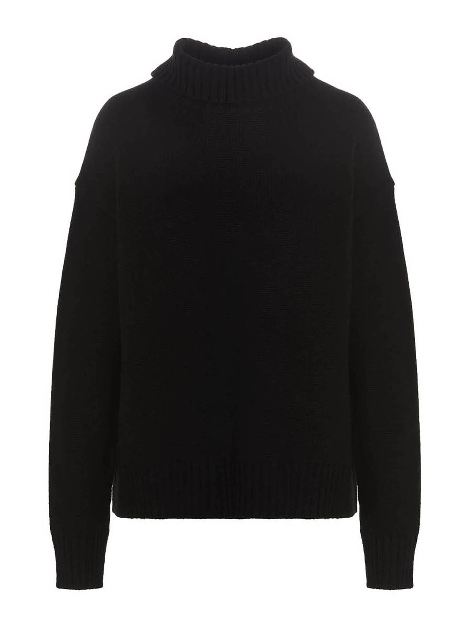 Roll-neck loose-fit jumper