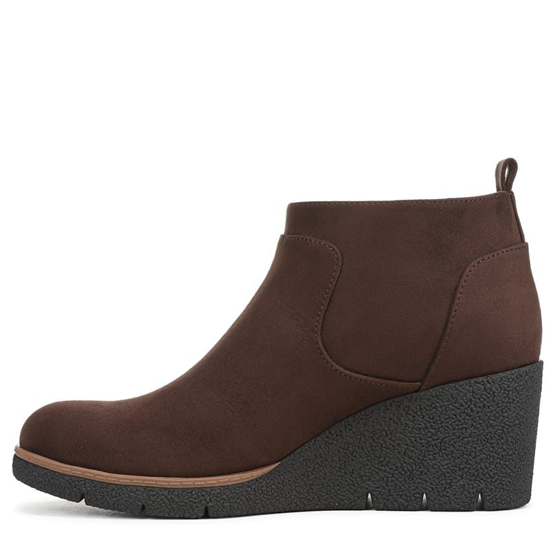 Women's Bianca Wedge Booties (Dark Umber Brown Microsuede)