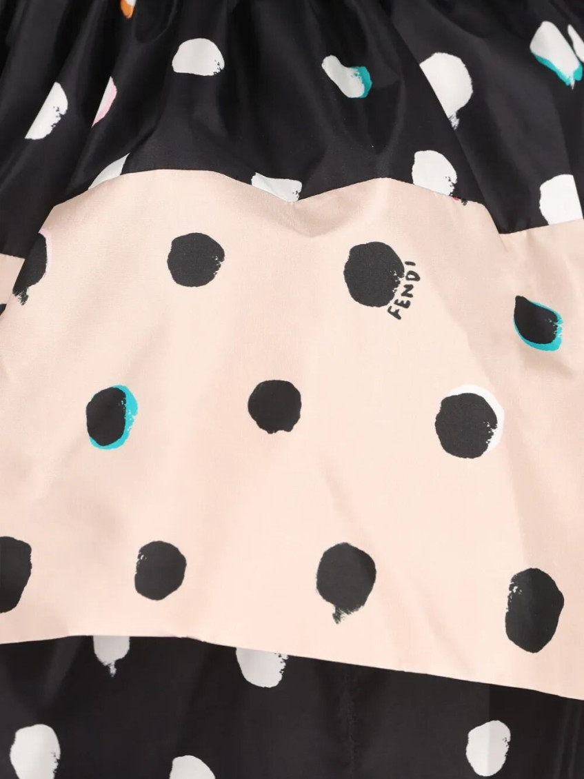 Falena Dots-Print Taffeta Bustier Dress