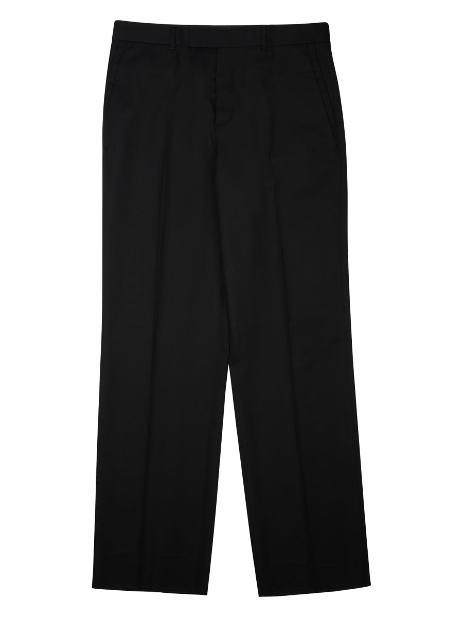 Men's 100% Wool Wide-Leg Trousers