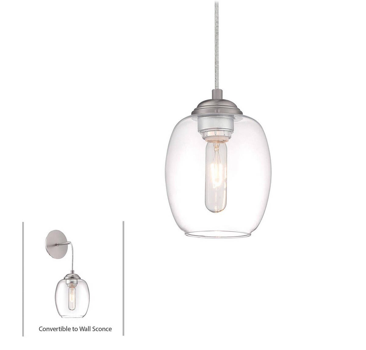 George Kovacs Bubble 6" Pendant Light in Brushed Nicke