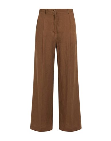 Woman Pants Light brown Size 10 Viscose, Linen
