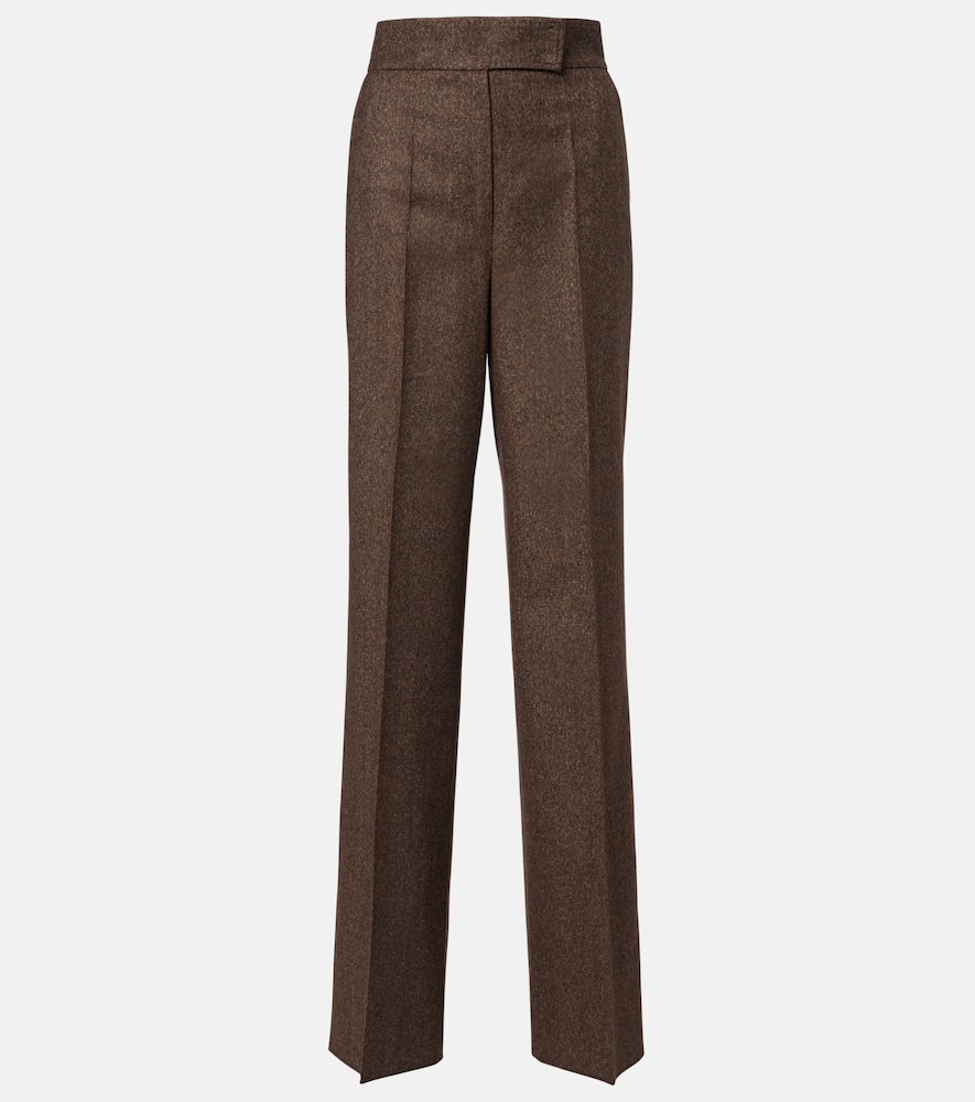 Virgin wool straight pants
