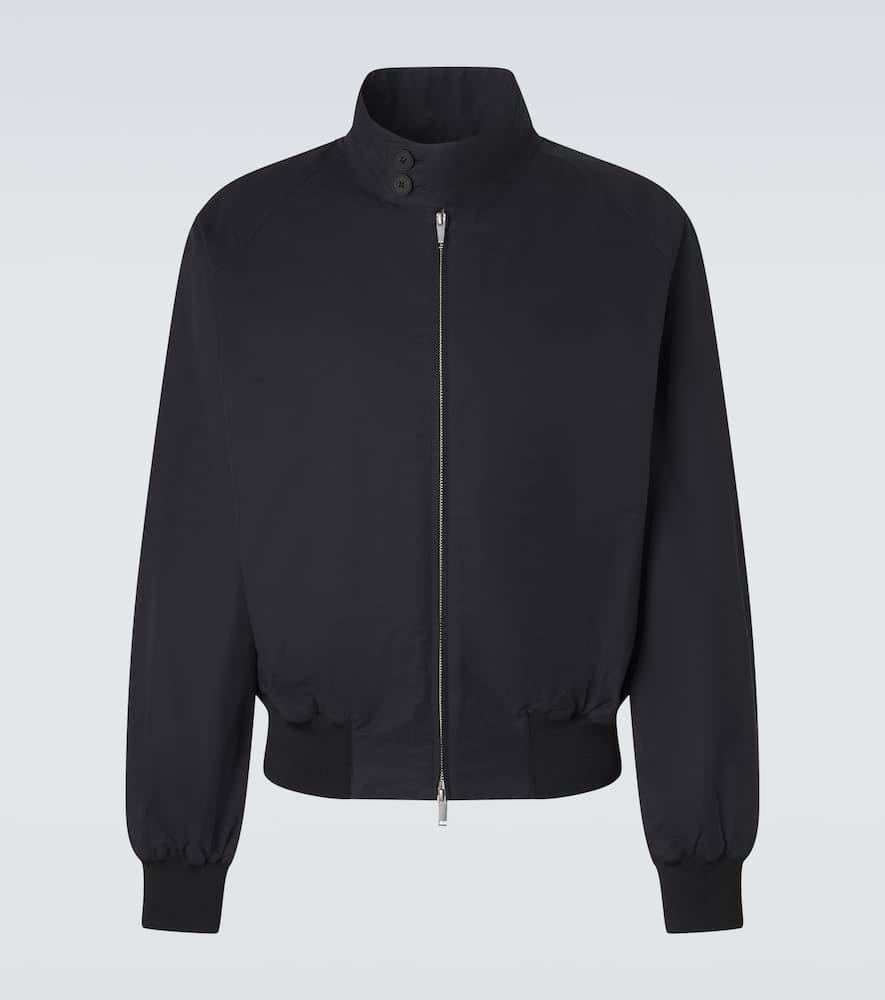 Over cotton-blend bomber jacket