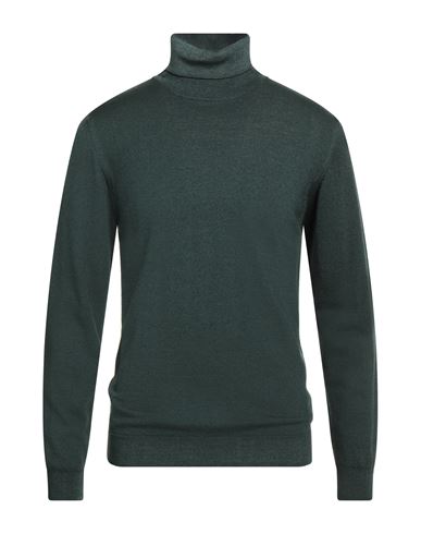 Daniele Fiesoli Man Turtleneck Green Size L Merino Wool