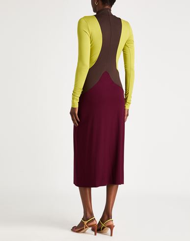 Malìparmi Woman Midi dress Chocolate brown Size 10 Viscose, Elastane