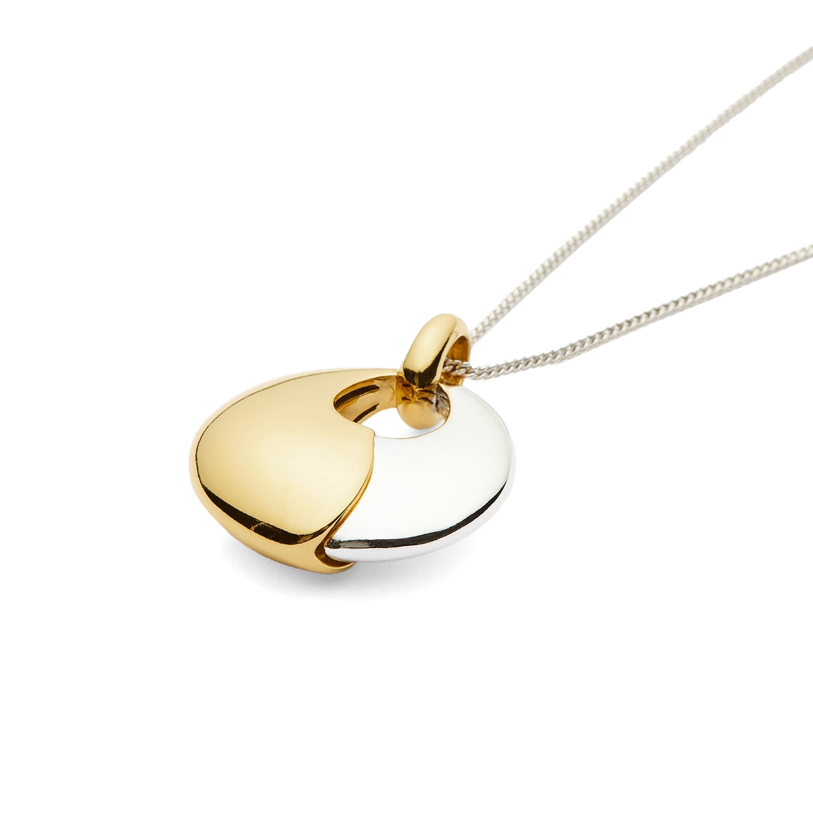 Missoma Women's Sculptural Pebble Pendant Necklace in Mixed 