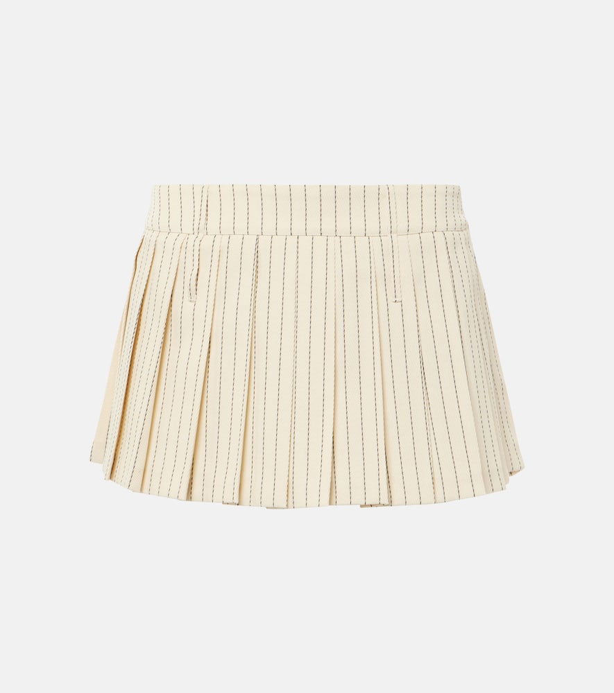 Blake pleated pinstripe twill miniskirt