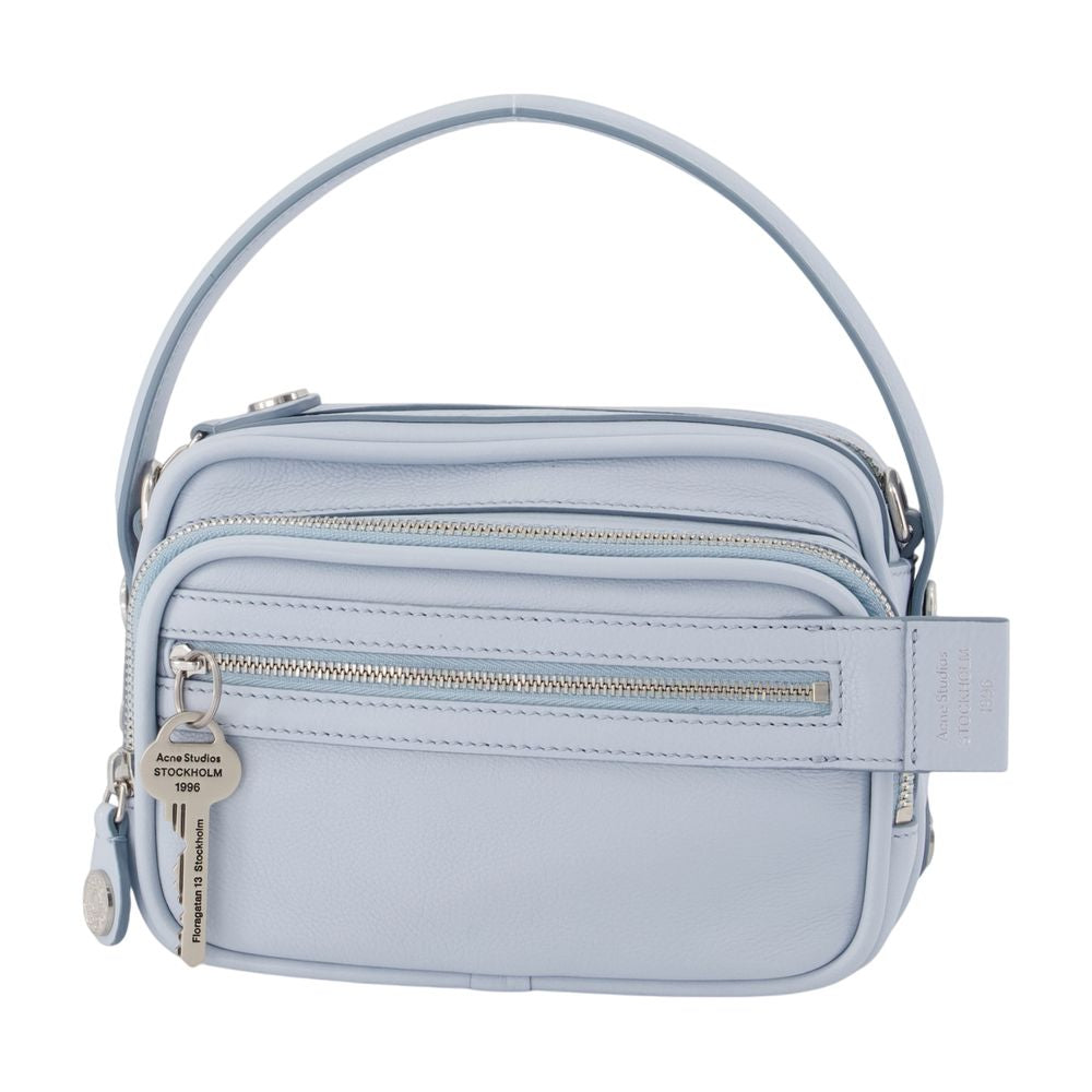 Unisex Camero Kit V Shoulder Bag Leather Blue Calfskin Shoulder-hobo-bags
