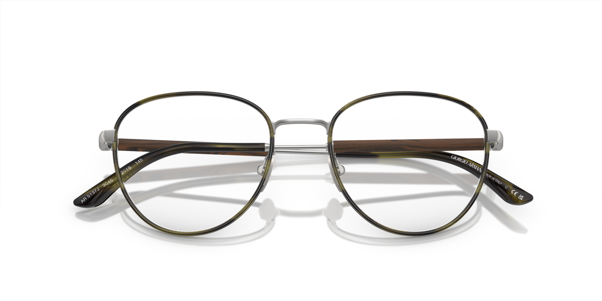Giorgio Armani Man Giorgio Armani AR5137J 3045 Optical frames Steel Silver Transparent Pantos Norma