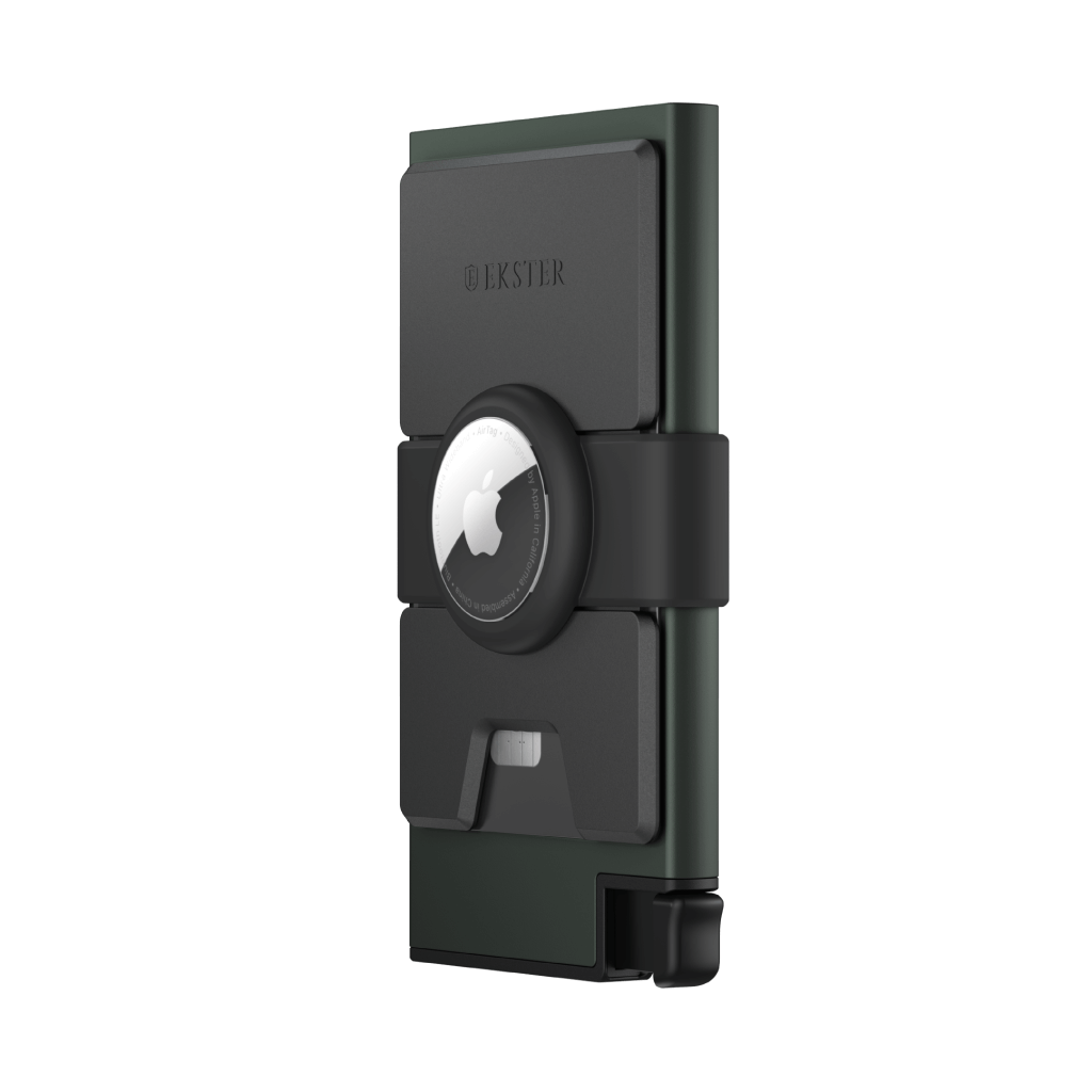 Ekster Cardholder for AirTag Fits up to 12 cards & cash Apple Compatible Green Ore