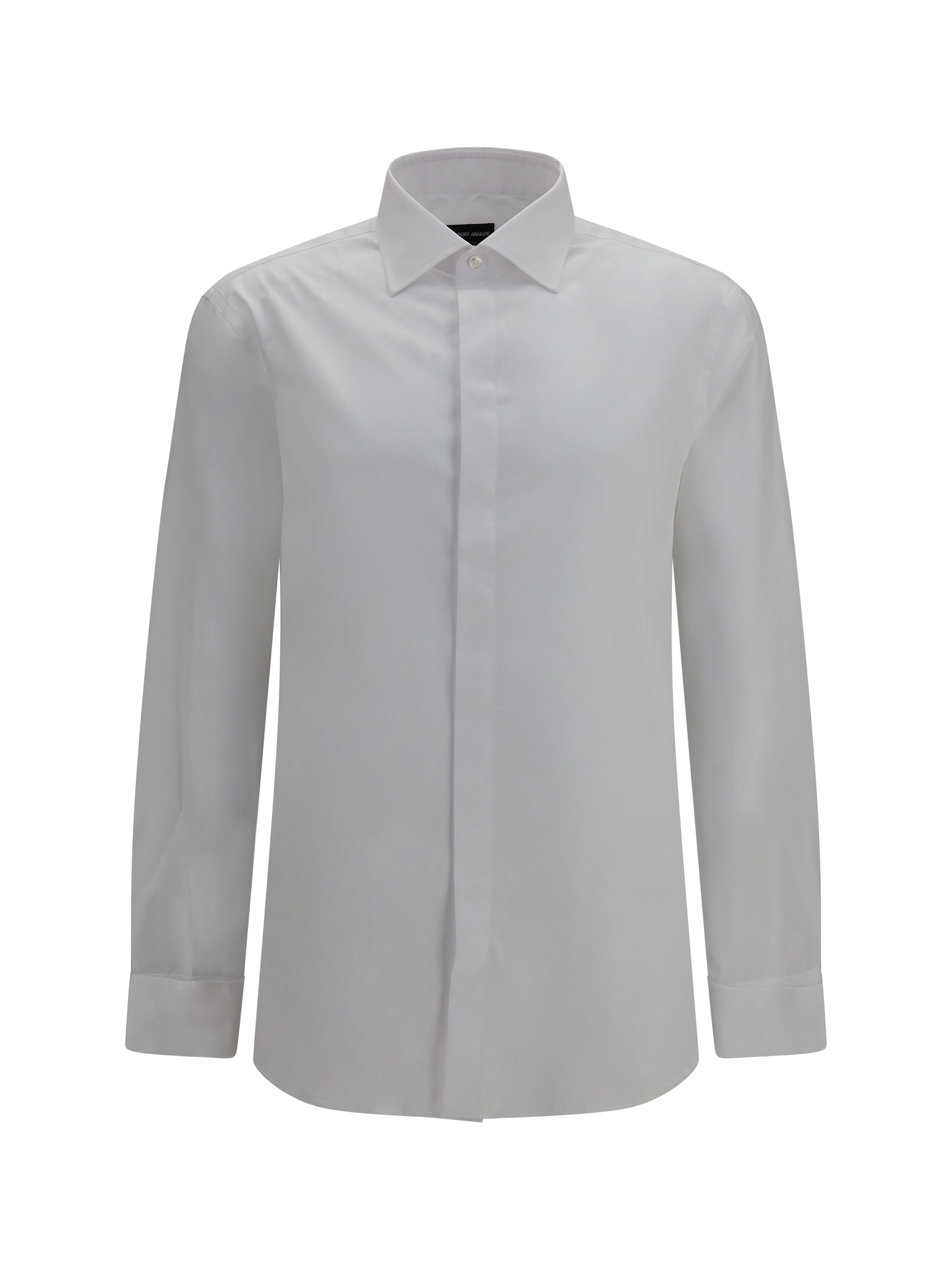 Soft Cotton French Collar Shirt — White