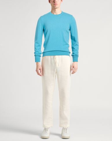 Man Sweater Light blue Size 38 Cashmere