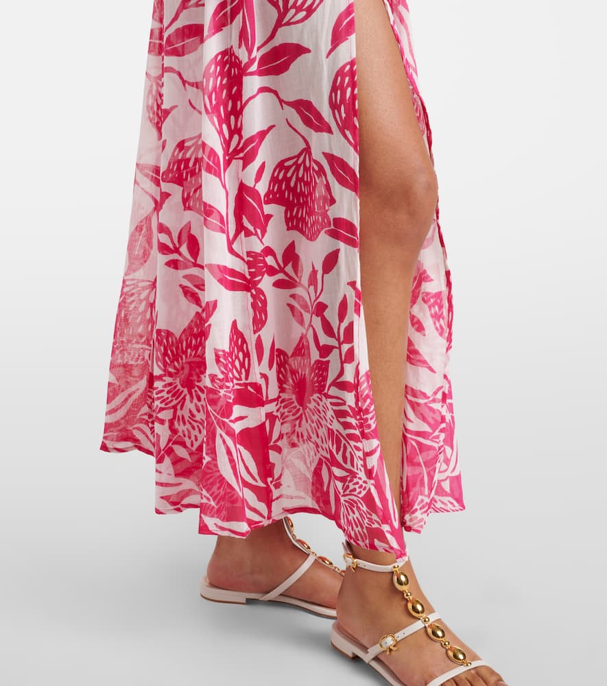 Poupette St Barth Nava printed cotton midi dress