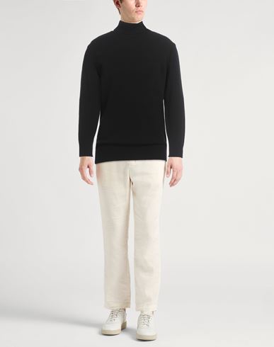 Roberto Collina Man Turtleneck Black Size 40 Wool, Cashmere