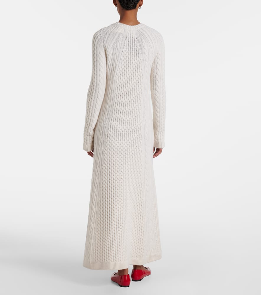 Nyla cable-knit cashmere maxi dress