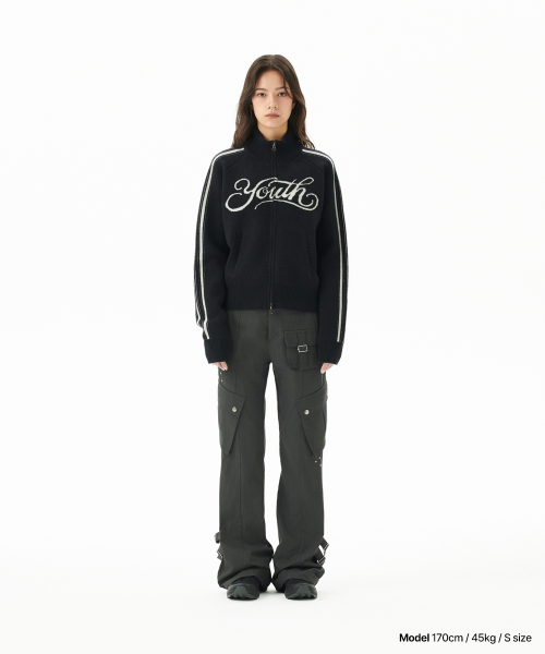 UTILITY CARGO FLARE PANT CHARCOAL