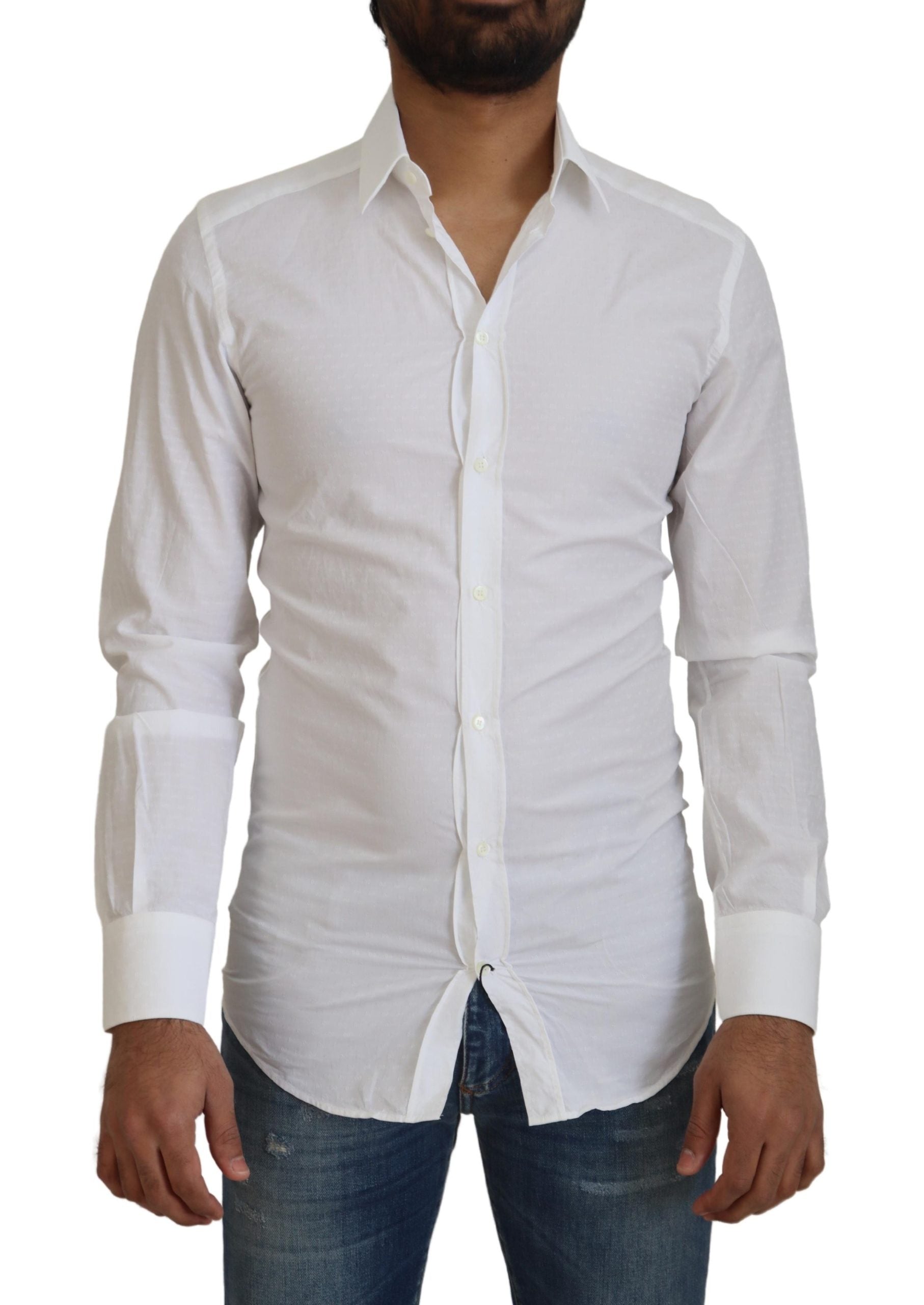 Cotton Slim-Fit Formal Shirt — White
