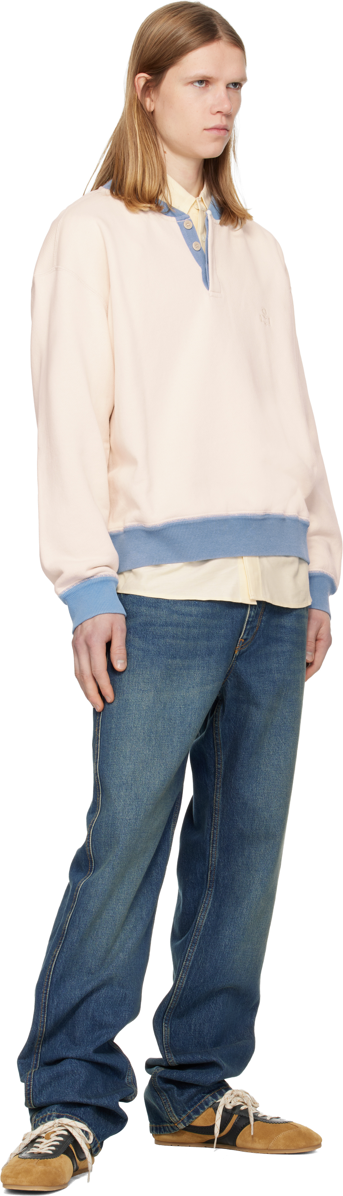 Off-White & Blue Mathias Sweatshirt