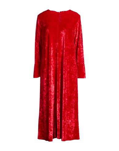 Pièce. Woman Midi dress Red Size 4 Viscose, Polyester, Elastane