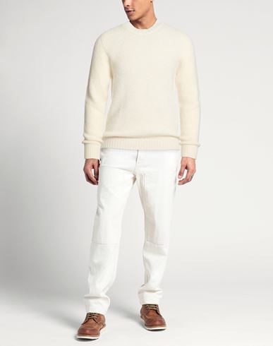 Man Sweater Ivory Size 38 Baby alpaca wool, Polyamide, Merino Wool
