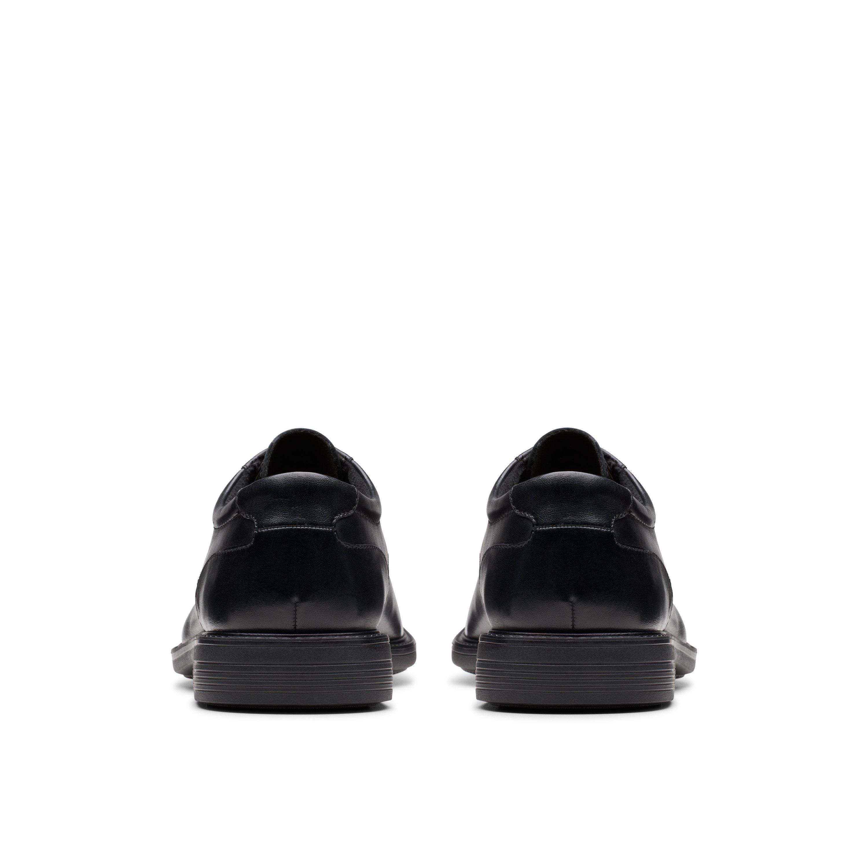Clarks Wendell Lace Ii Black Leather Derby Shoes,lace Up