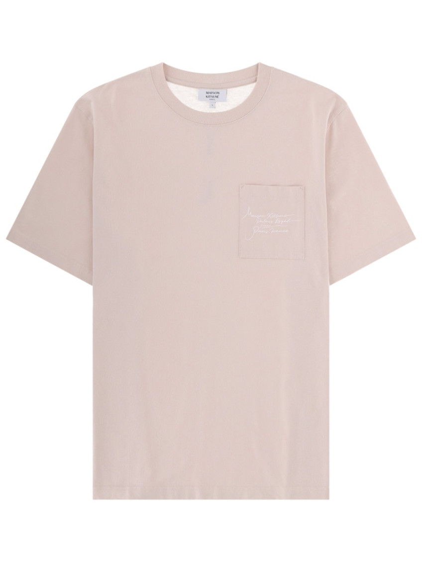Maison Kitsuné - script motif comfort fit pocket t shirt