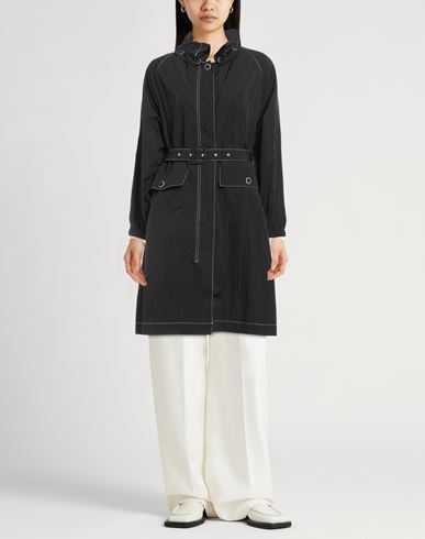 Woman Overcoat & Trench Coat Black Size 10 Polyamide