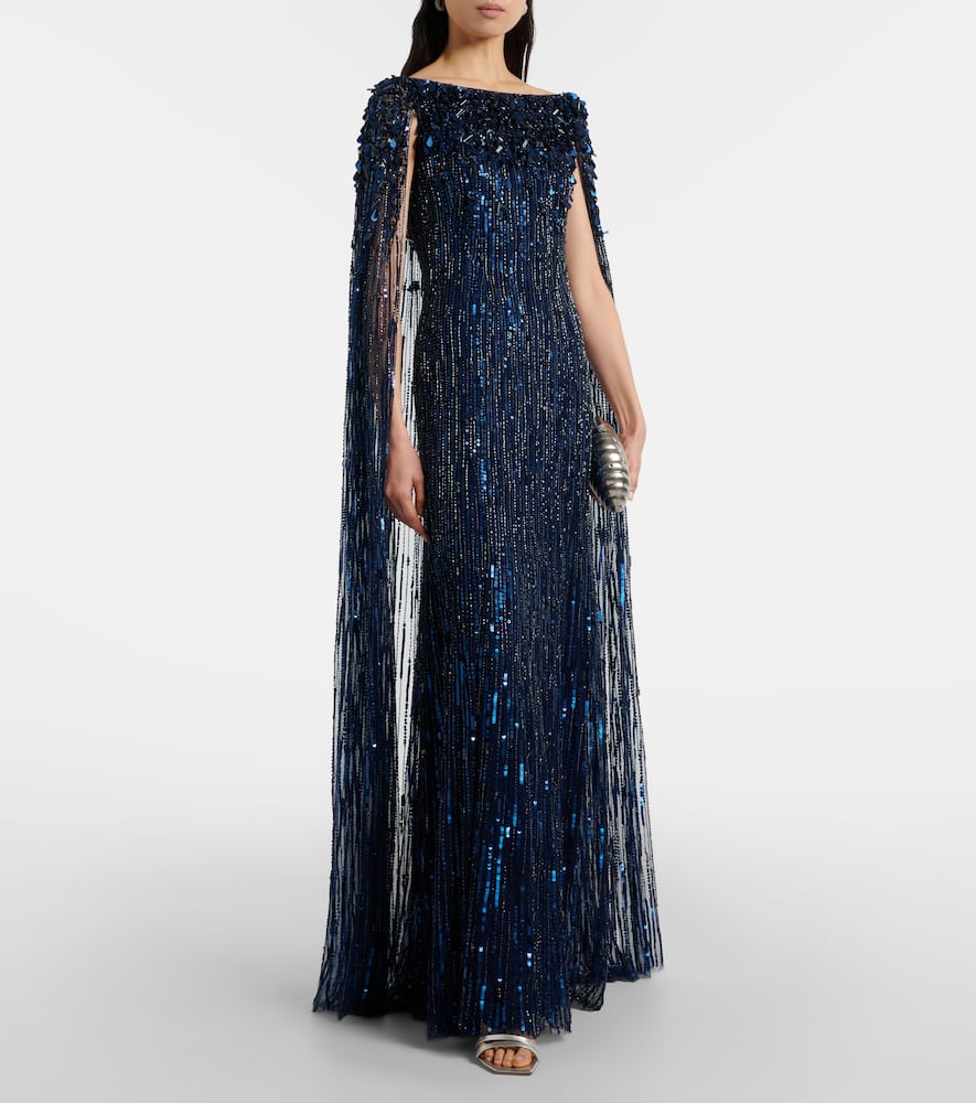 Luella fringed sequined gown