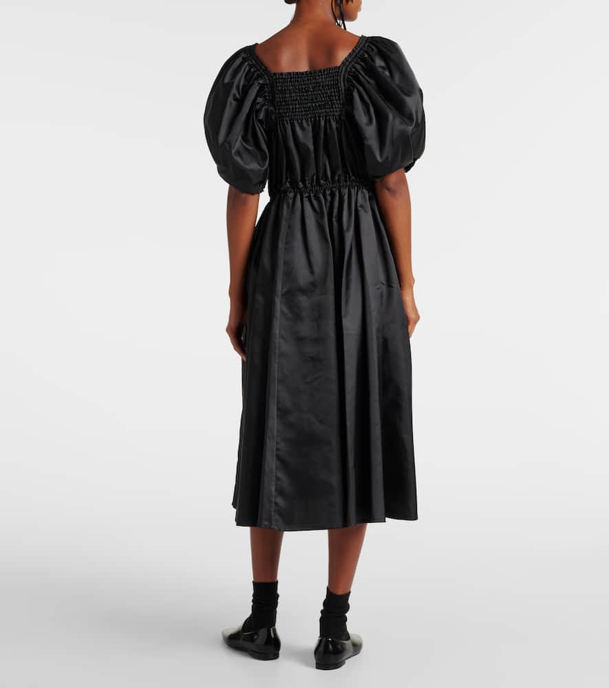 Shirred midi dress