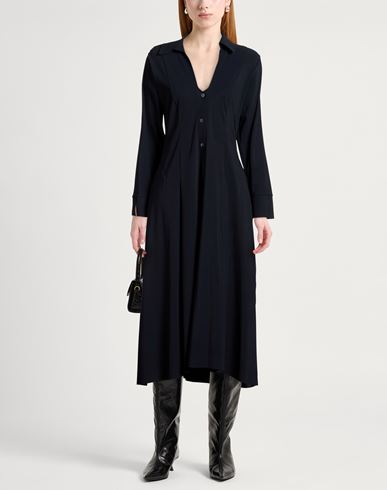 Woman Midi dress Midnight blue Size 10 Nylon, Elastane