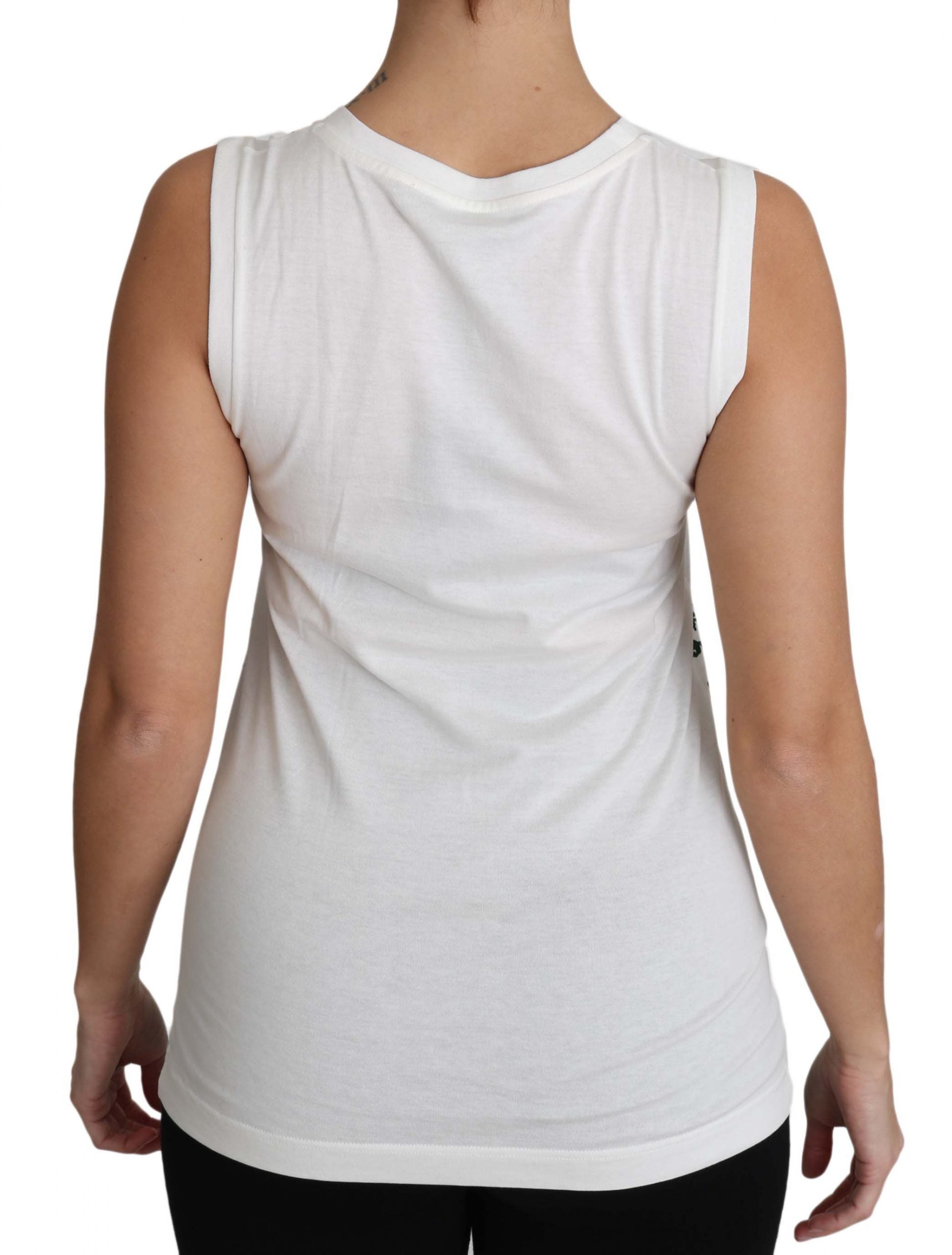 Cotton-Silk Blend Tank Top — White