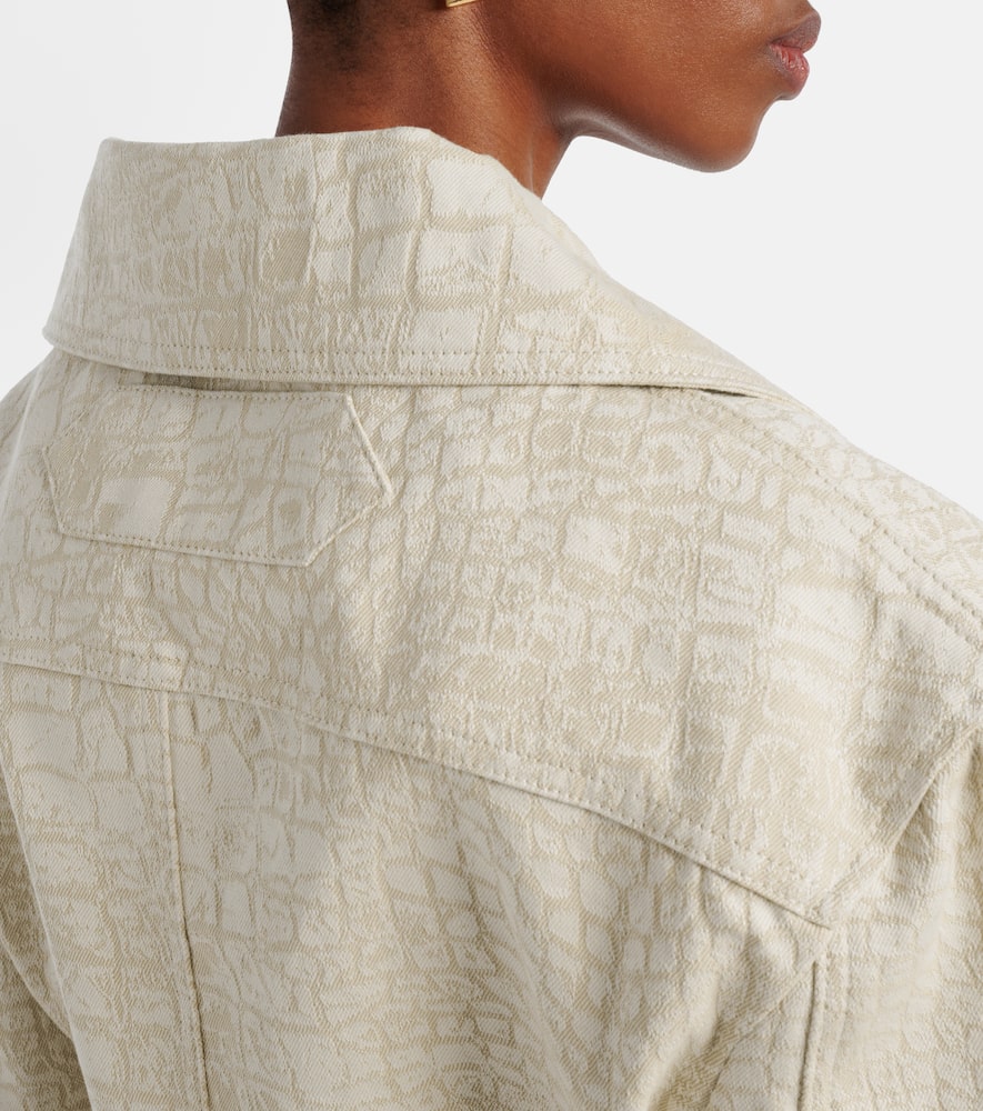 Marino De-Nîmes croc-effect denim jacket