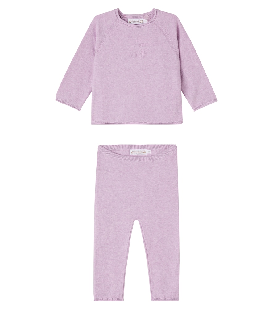 Loana cotton and cashmere sweater and pants set