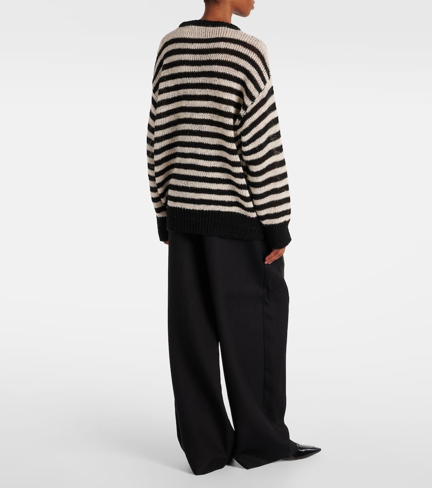 Róhe Striped linen-blend sweater