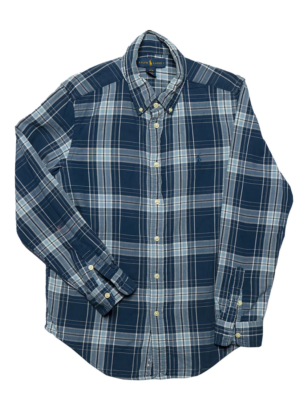 Pre-owned plaid button-up shirt - Blue