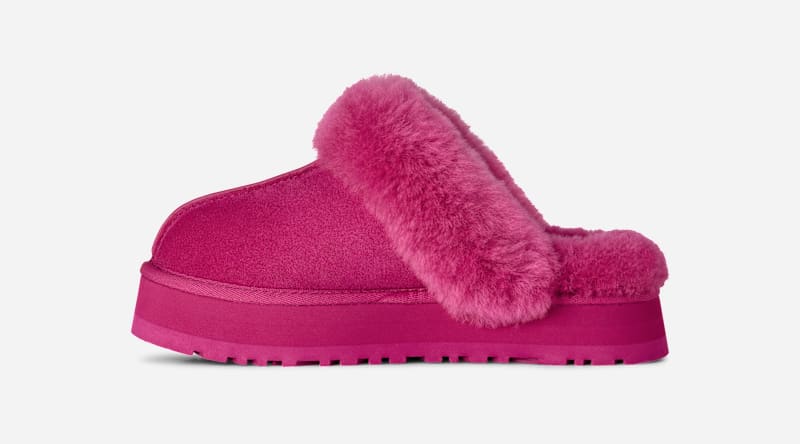 ® Women's Disquette Sheepskin Slippers in Dark Peony