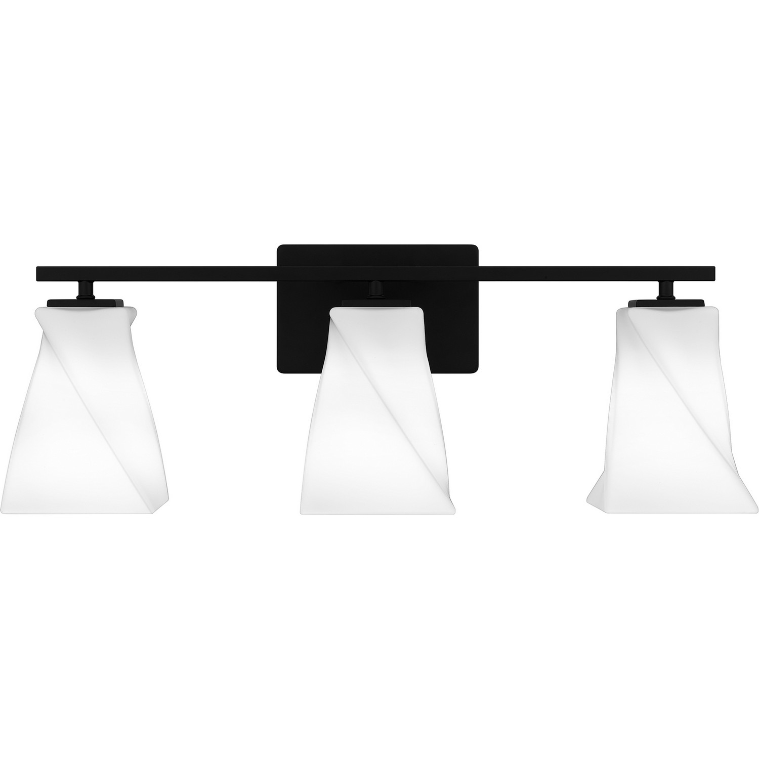 Stetson 3-Light Bathroom Vanity Light in Matte Black
